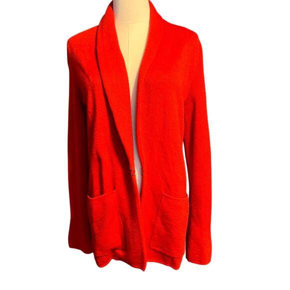 Anthropologie HWR Owen Blazer Wool Cardigan. Red Size XS - Picture 2 of 9